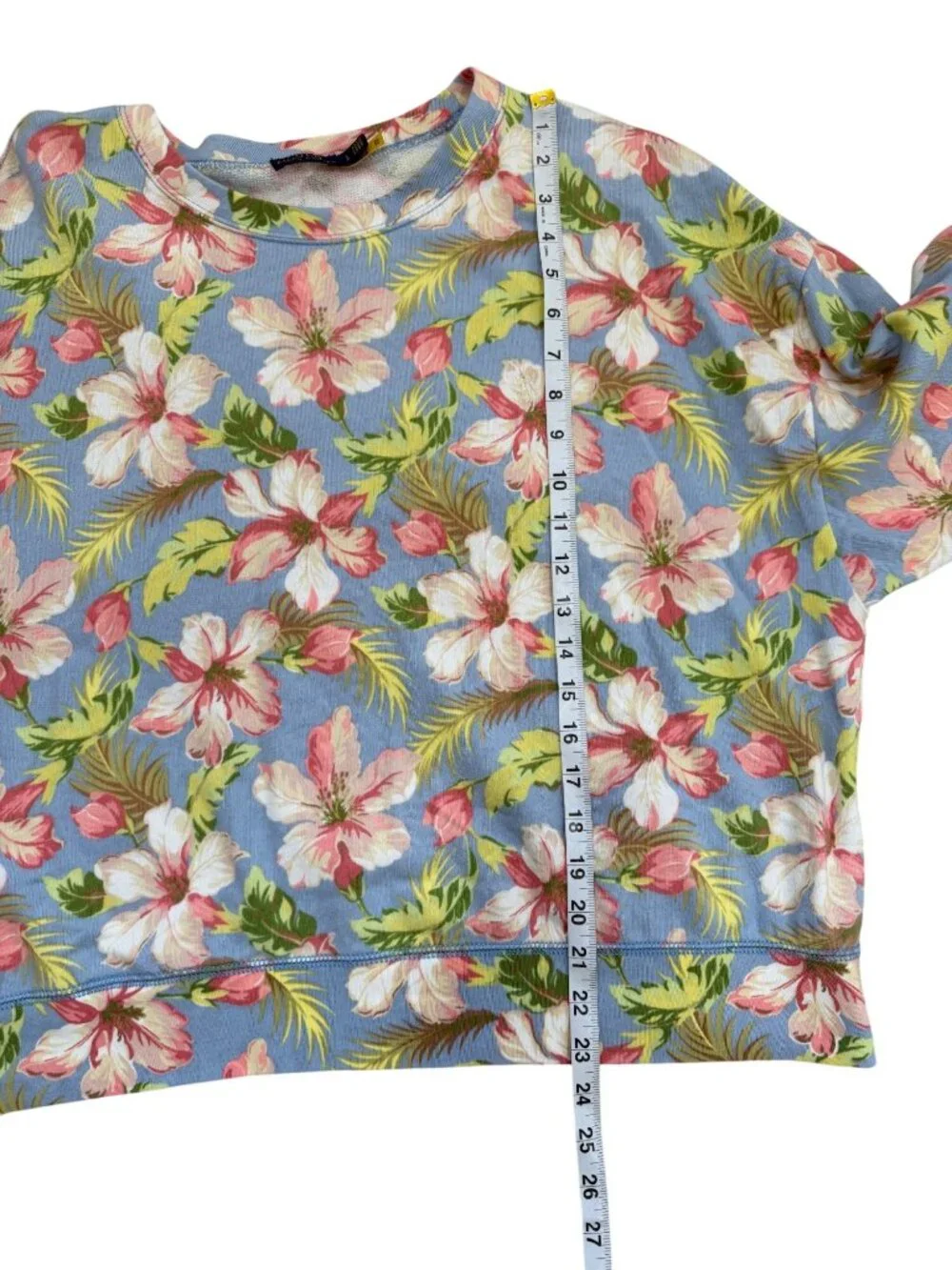 Polo Ralph Lauren Women Size L  Floral Sweatshirt Pullover Tropical Cotton - Picture 5 of 8